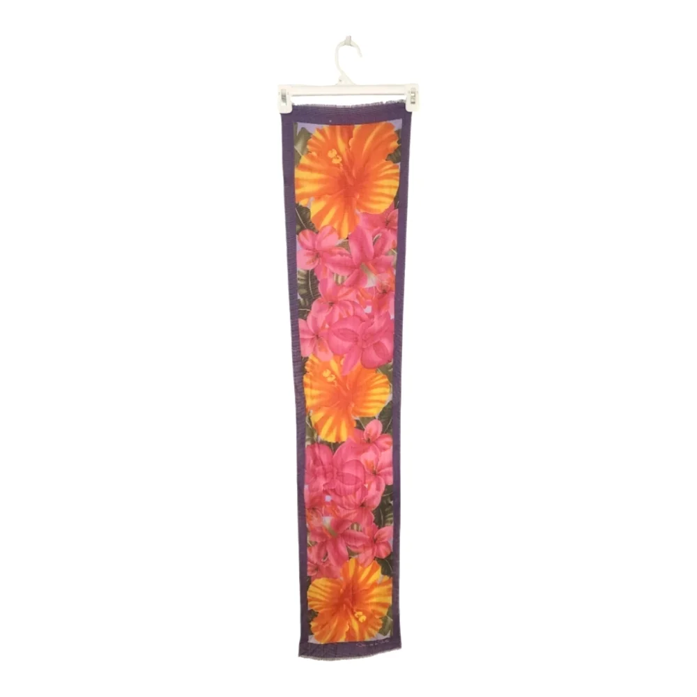 Vintage Oscar de la Renta Floral Silk‎ Scarf